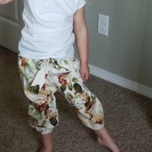 Girls Harlem Floral Cotton Pants